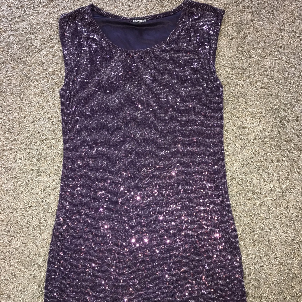 Small- Express purple sparkly dress